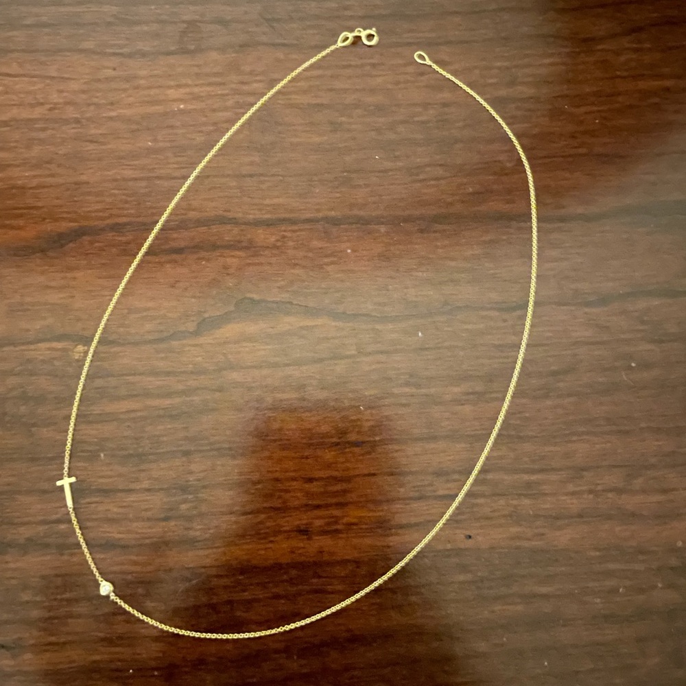 Zoe Lev T Initial Necklace